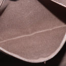 Burberrys Nova Check Blue Label Tote Bag Wool Leather Beige Silver Auth 97206-19