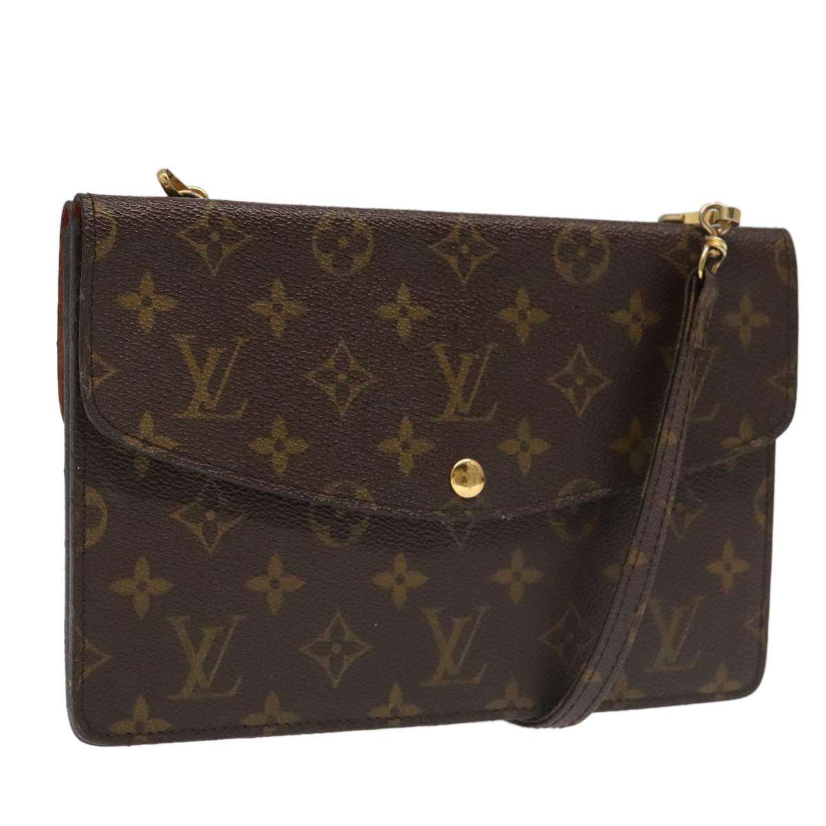 LOUIS VUITTON Monogram Double Rabat Shoulder Bag M51815 LV Auth 97231