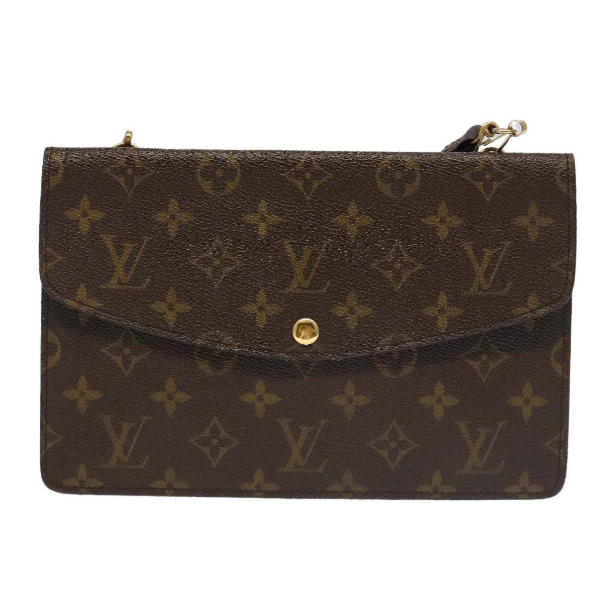 LOUIS VUITTON Monogram Double Rabat Shoulder Bag M51815 LV Auth 97231