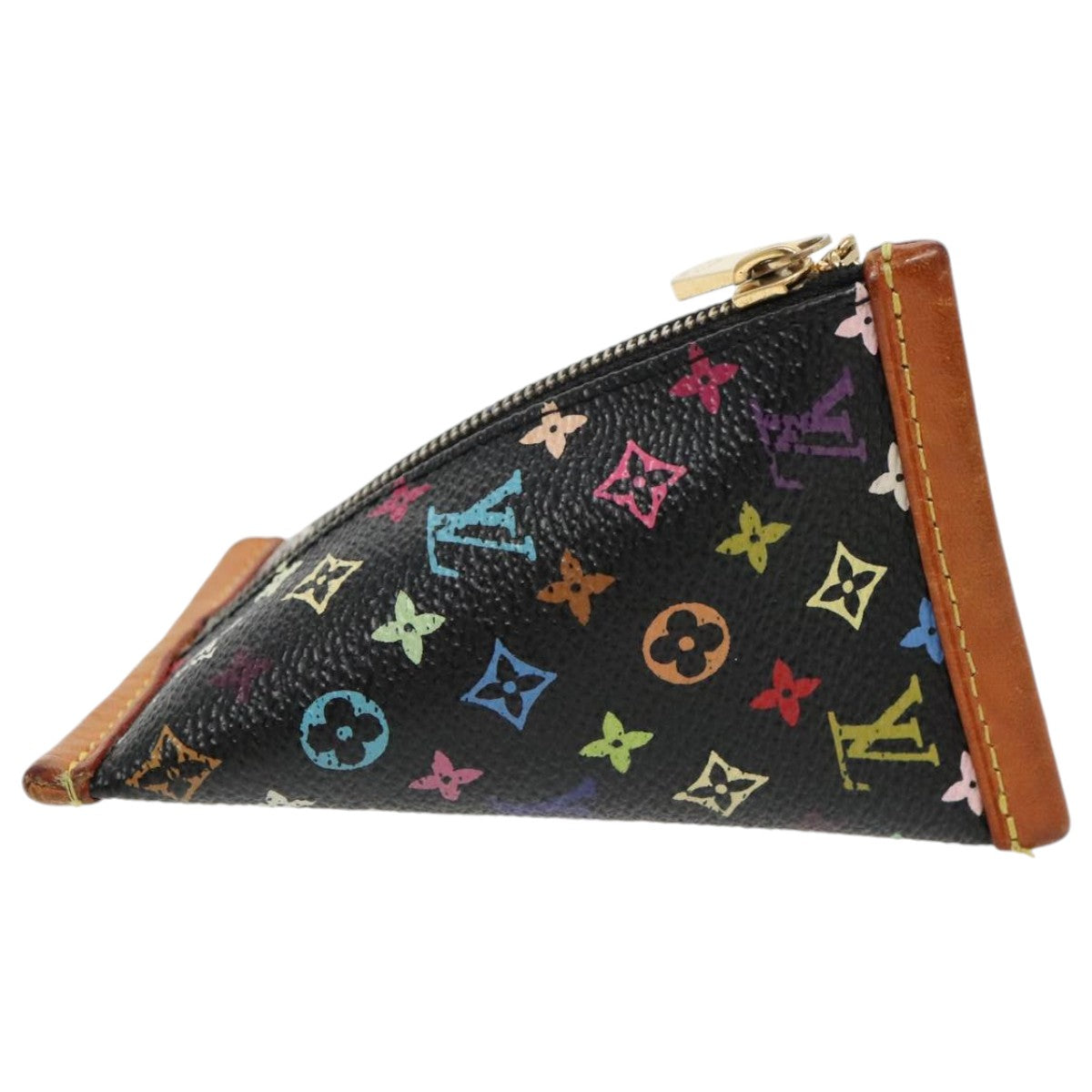 LOUIS VUITTON Monogram Multicolor Berlingo Coin Purse Black M58029 Auth 97242 - 0