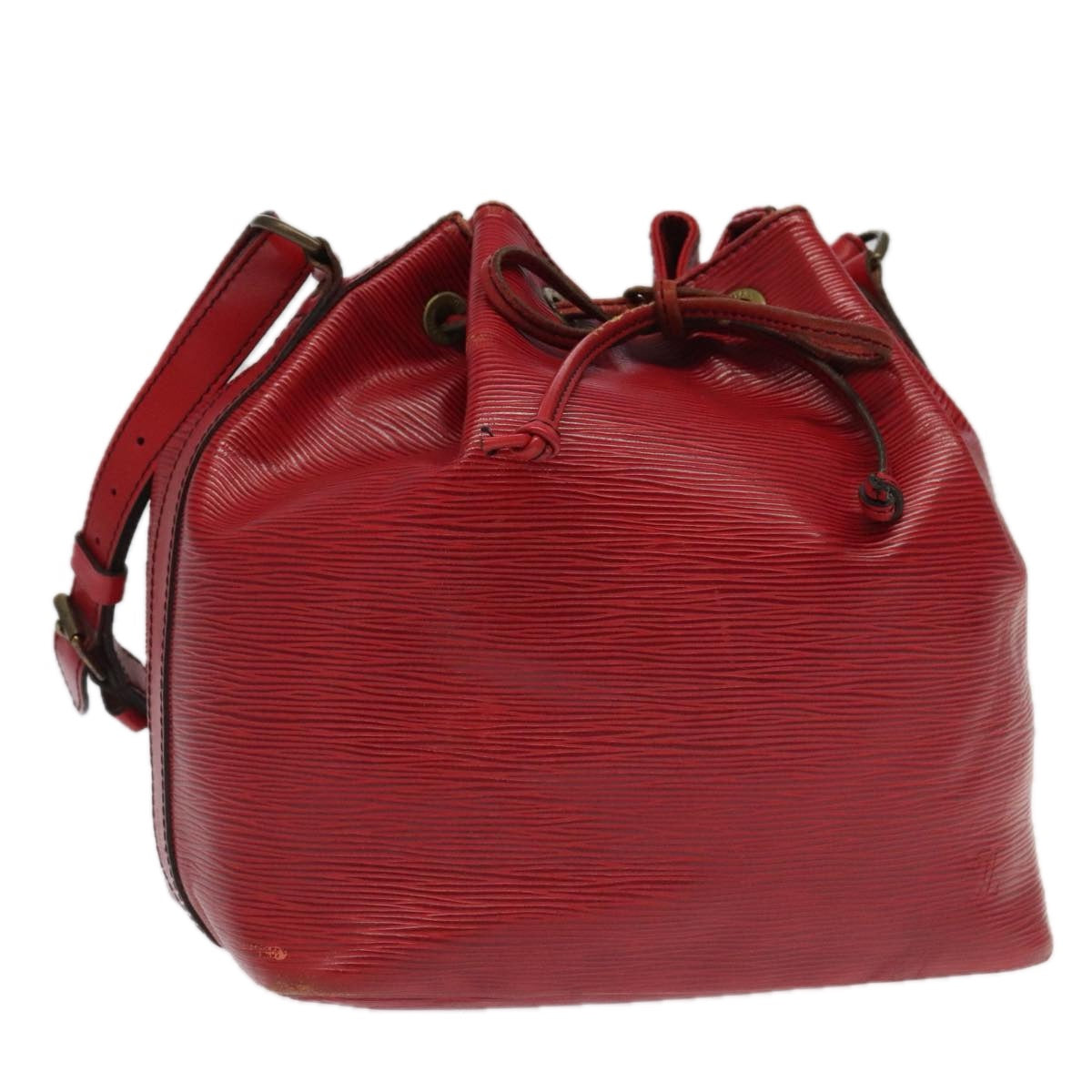 LOUIS VUITTON Epi Petit Noe Shoulder Bag Red M44107 LV Auth 97281