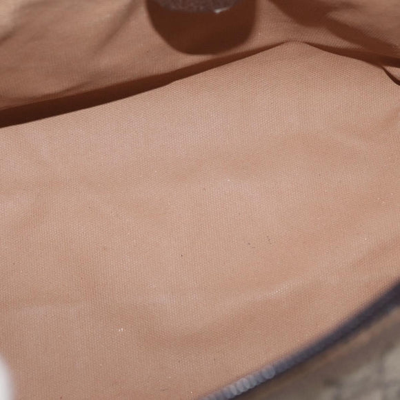 GUCCI GG Supreme Web Sherry Line Boston Bag PVC 2way Beige Gold Auth 97302