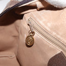 GUCCI GG Supreme Web Sherry Line Boston Bag PVC 2way Beige Gold Auth 97302-24