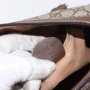 GUCCI GG Supreme Web Sherry Line Boston Bag PVC 2way Beige Gold Auth 97302-26