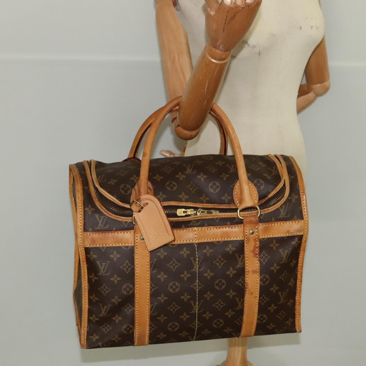 LOUIS VUITTON Monogram Sac Shan 50 Pet Carry M42021 LV Auth 97304