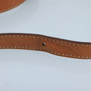 CELINE Macadam Canvas Shoulder Bag Beige Gold Auth 97311-9