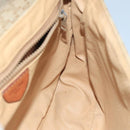 CELINE Macadam Canvas Shoulder Bag Beige Gold Auth 97311-21