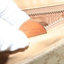 CELINE Macadam Canvas Shoulder Bag Beige Gold Auth 97311-12