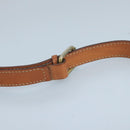 CELINE Macadam Canvas Shoulder Bag Beige Gold Auth 97311-14