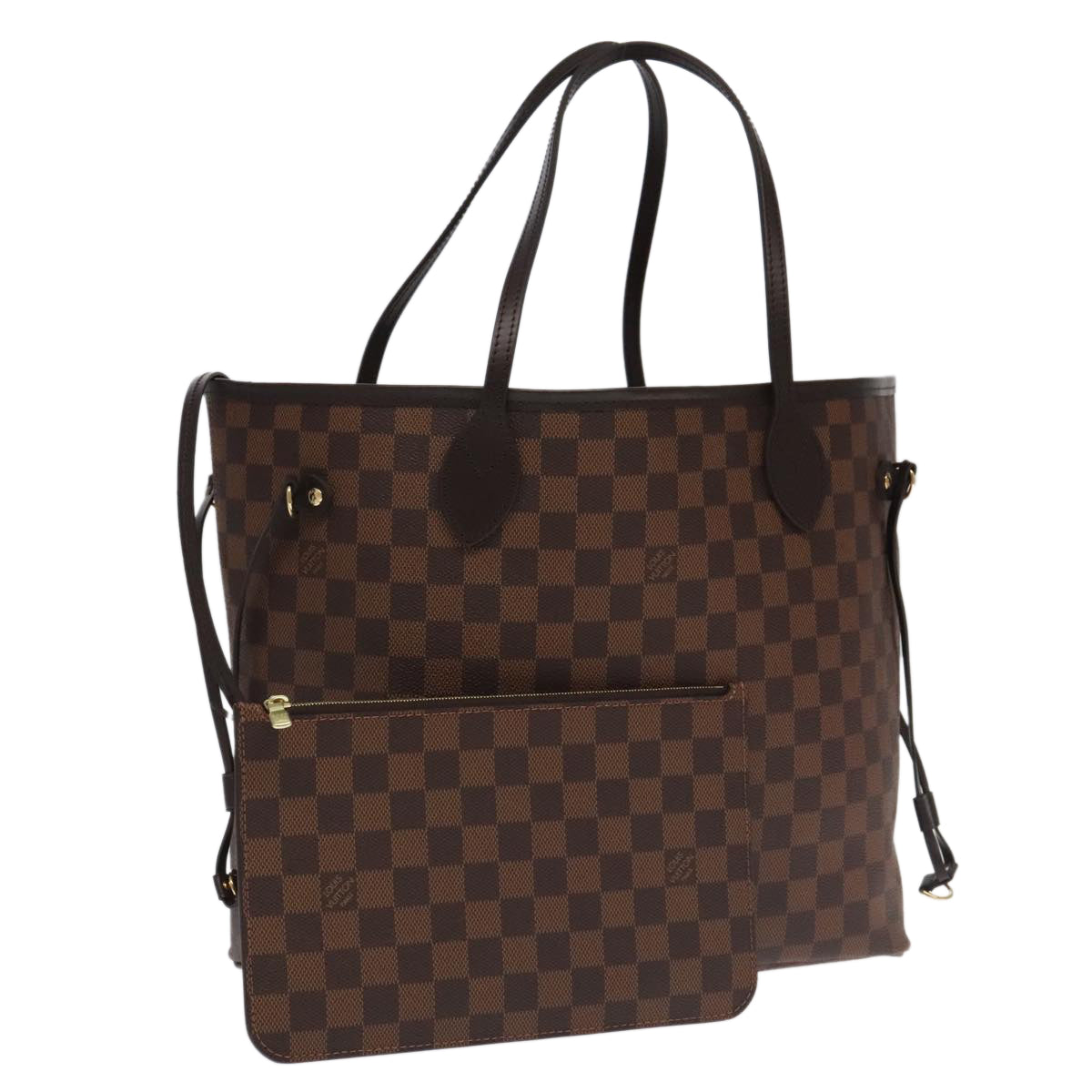 LOUIS VUITTON Damier Ebene Neverfull MM Tote Bag N51105 LV Auth 97314A