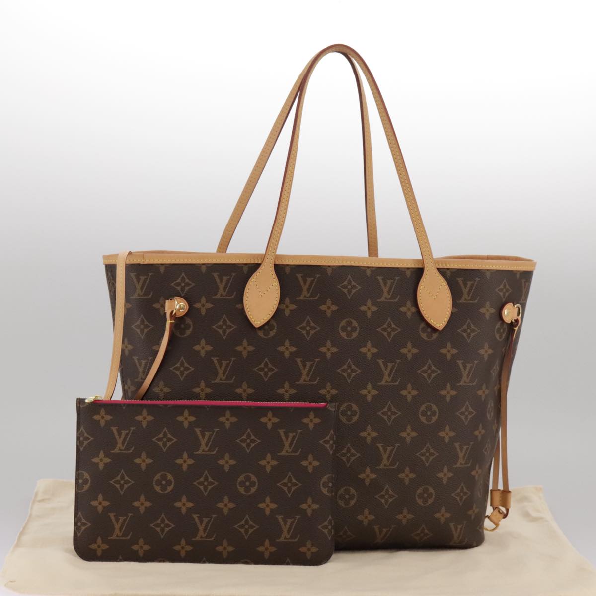 LOUIS VUITTON Monogram Neverfull MM Tote Bag M40156 LV Auth 97315