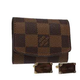 LOUIS VUITTON Damier Cuffs Buttons De Manchette Senior Tulle M65737 Auth 97339V