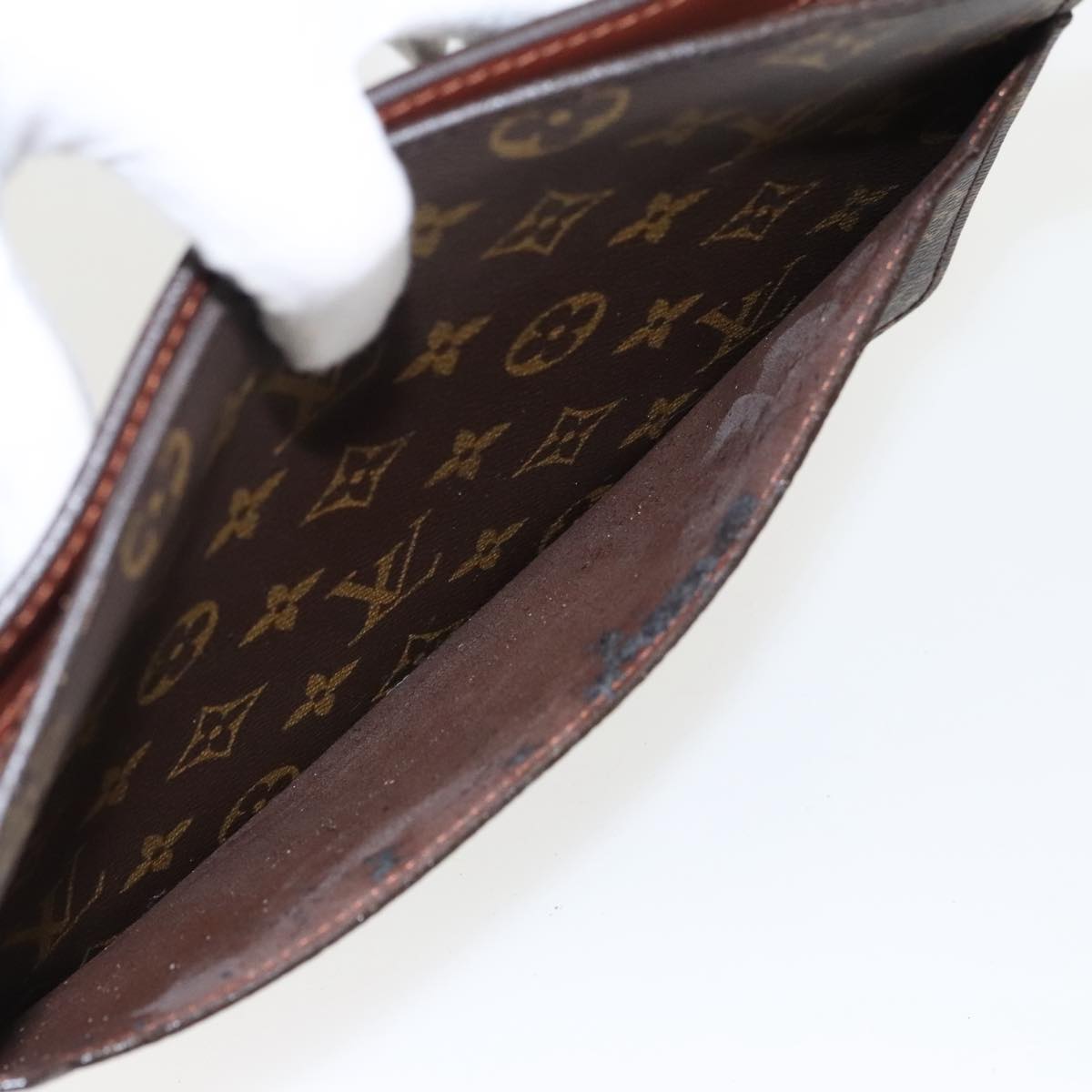 LOUIS VUITTON Monogram Pochette Homme Clutch Bag M51795 LV Auth 97348