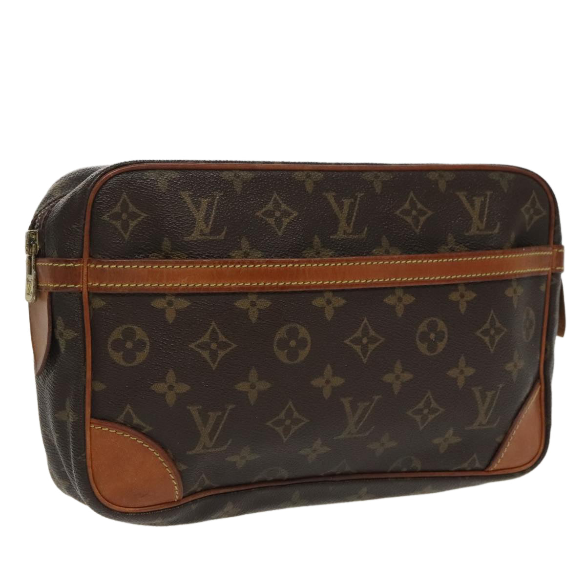 LOUIS VUITTON Monogram Compiegne 28 Clutch Bag M51845 LV Auth 97349