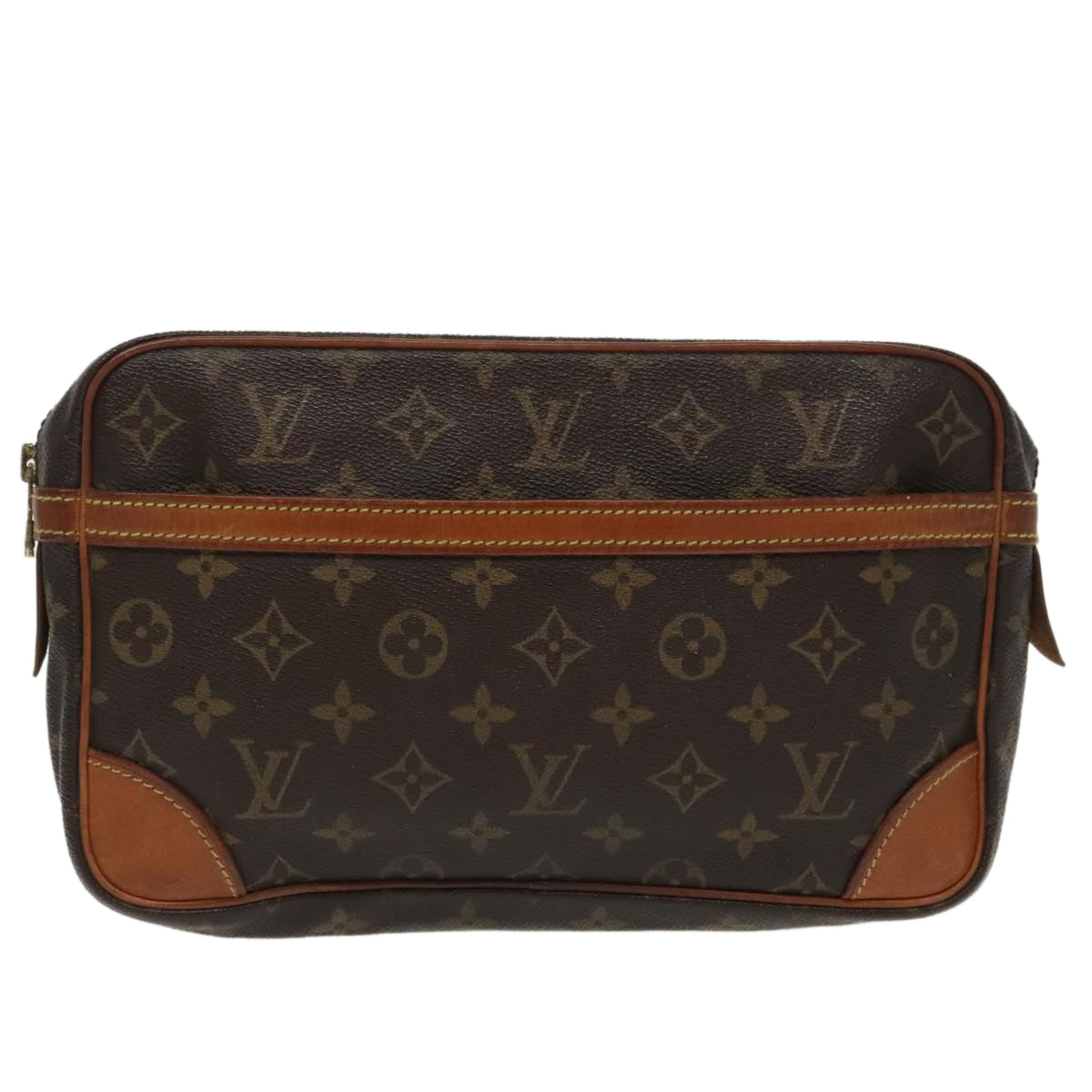 LOUIS VUITTON Monogram Compiegne 28 Clutch Bag M51845 LV Auth 97349