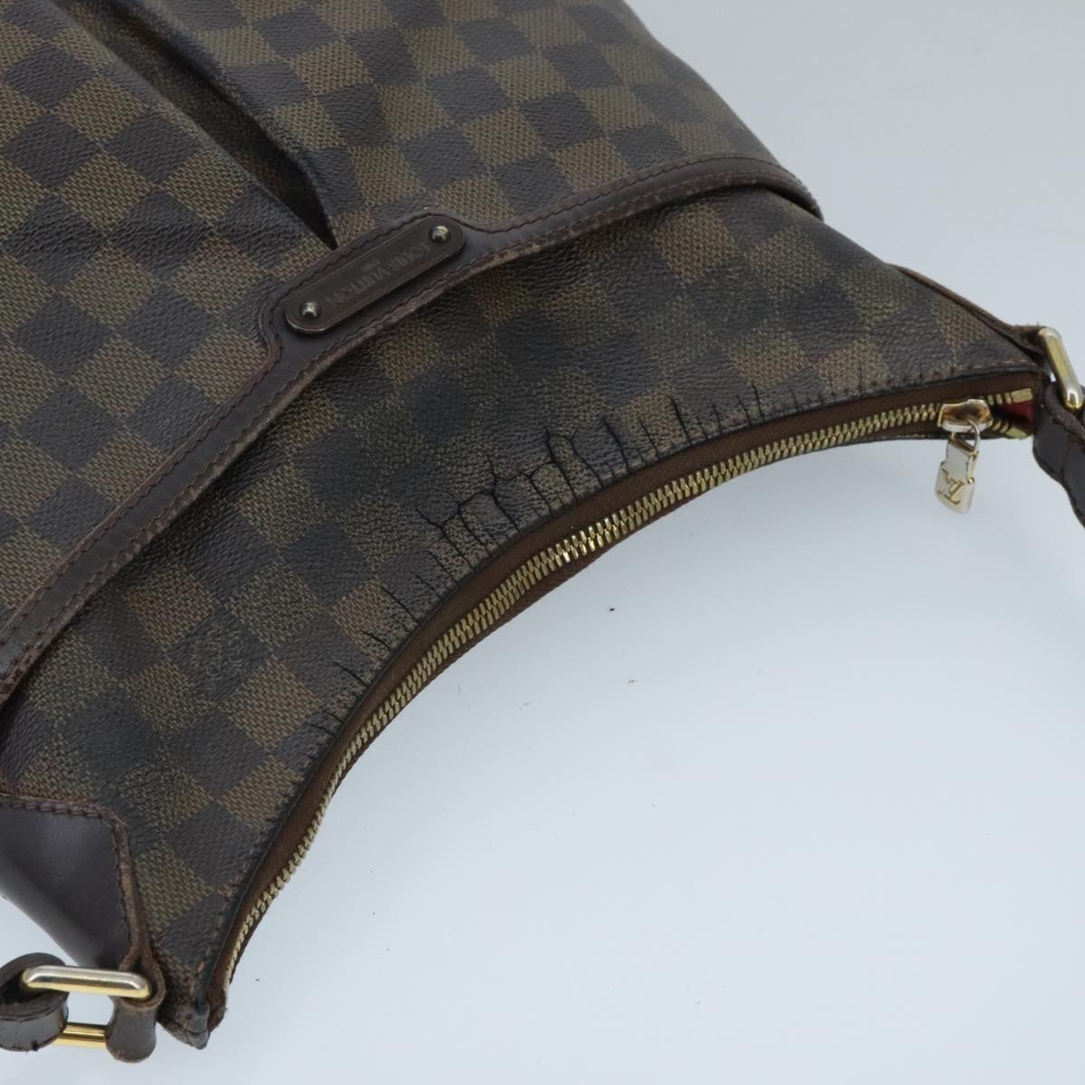 LOUIS VUITTON Damier Ebene Bloomsbury PM Shoulder Bag N42251 LV Auth 97357