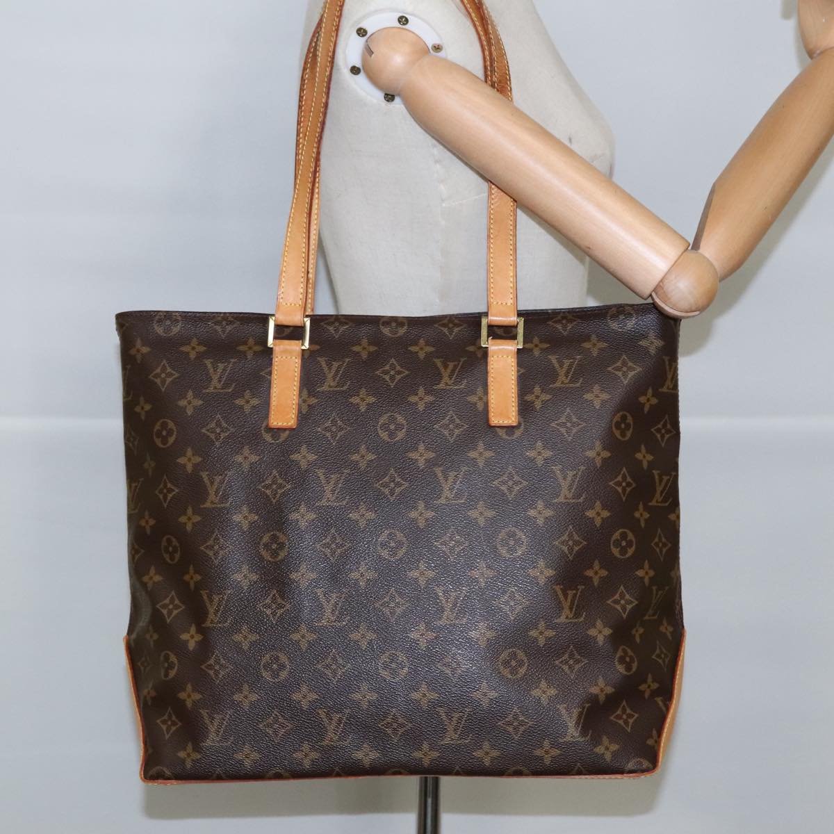 LOUIS VUITTON Monogram Cabas Mezzo Tote Bag M51151 LV Auth 97368