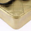 CHANEL Matelasse Hand Bag Leather Gold CC Auth 97386-15