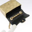 CHANEL Matelasse Hand Bag Leather Gold CC Auth 97386-21