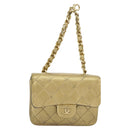CHANEL Matelasse Hand Bag Leather Gold CC Auth 97386-13