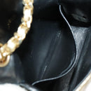 CHANEL Matelasse Hand Bag Leather Gold CC Auth 97386-26
