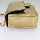 CHANEL Matelasse Hand Bag Leather Gold CC Auth 97386-4