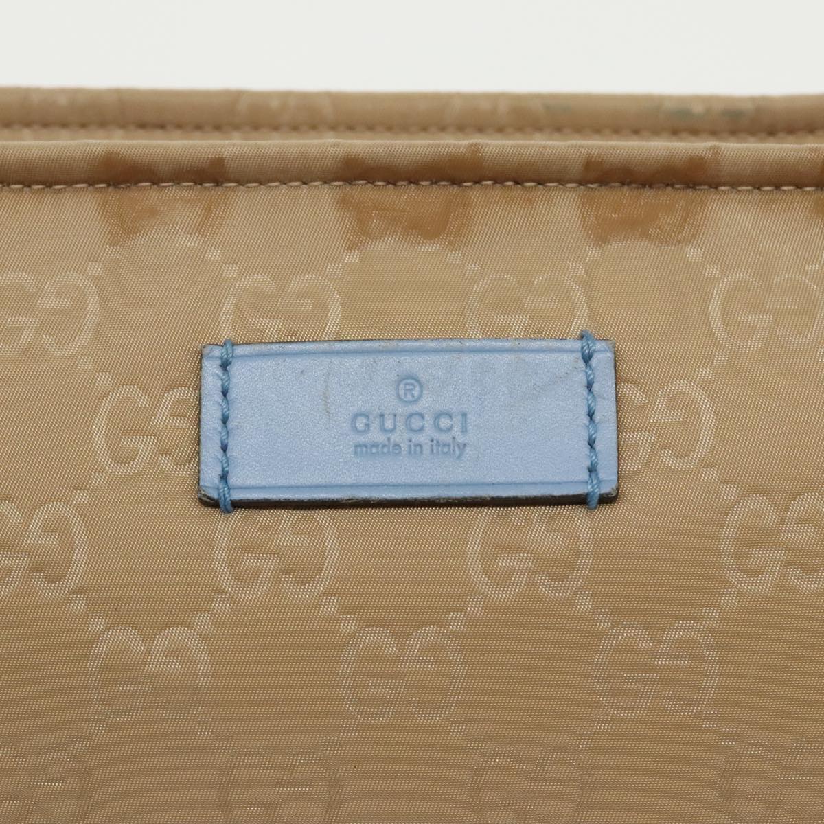 GUCCI GG Canvas Shoulder Bag Beige Silver 314529 Auth 97398