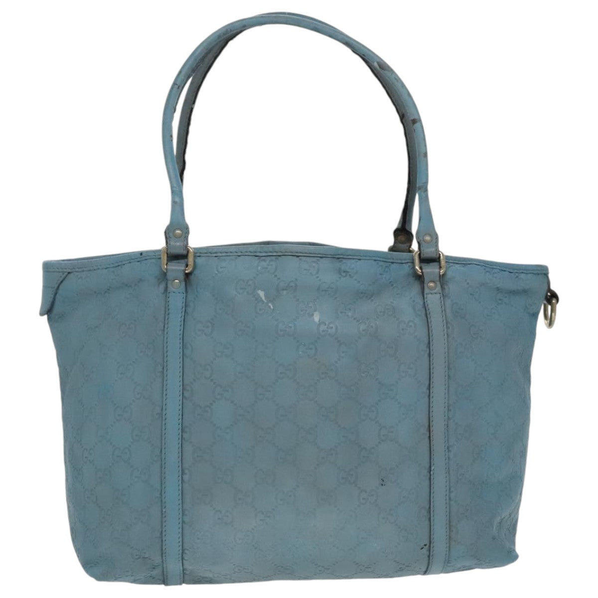 GUCCI Guccissima GG Canvas Tote Bag Blue Gold 197953 Auth 97399