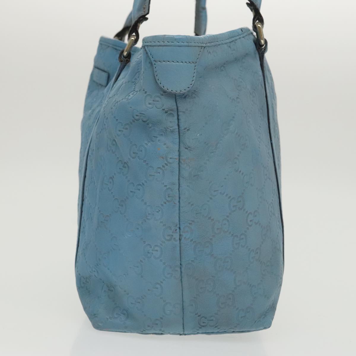 GUCCI Guccissima GG Canvas Tote Bag Blue Gold 197953 Auth 97399