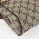 GUCCI GG Supreme Web Sherry Line Shoulder Bag PVC Beige Red Green Auth 97406-12