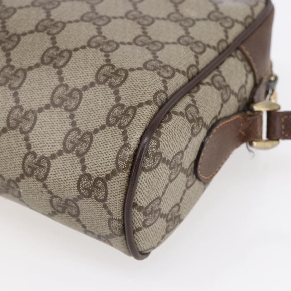 GUCCI GG Supreme Web Sherry Line Shoulder Bag PVC Beige Red Green Auth 97406