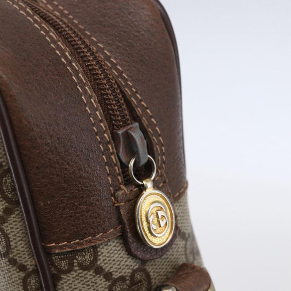 GUCCI GG Supreme Web Sherry Line Shoulder Bag PVC Beige Red Green Auth 97406