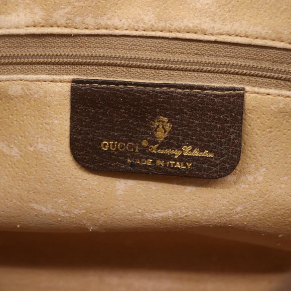 GUCCI GG Supreme Web Sherry Line Shoulder Bag PVC Beige Red Green Auth 97406