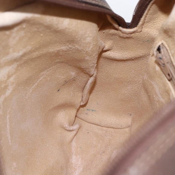 GUCCI GG Supreme Web Sherry Line Shoulder Bag PVC Beige Red Green Auth 97406