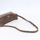 GUCCI GG Supreme Web Sherry Line Umhängetasche PVC Beige Rot Grün Auth 97406-7
