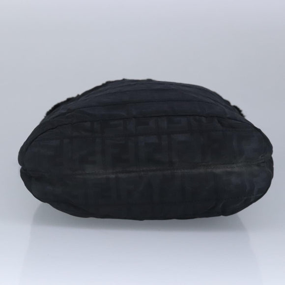 FENDI Zucca Canvas Hand Bag Black Auth 97410