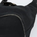 FENDI Mamma Baguette Shoulder Bag Leather Black Silver Auth 97412-11
