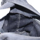 FENDI Mamma Baguette Shoulder Bag Nylon Leather Black Silver Auth 97412-20