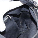 FENDI Mamma Baguette Shoulder Bag Nylon Leather Black Silver Auth 97412-21