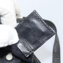 FENDI Mamma Baguette Shoulder Bag Nylon Leather Black Silver Auth 97412-23