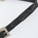 FENDI Mamma Baguette Shoulder Bag Nylon Leather Black Silver Auth 97412-9