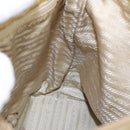 PRADA Hand Bag Nylon Beige Silver Auth 97427-20