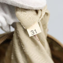 PRADA Hand Bag Nylon Beige Silver Auth 97427-11