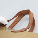 PRADA Hand Bag Nylon Beige Silver Auth 97427-8