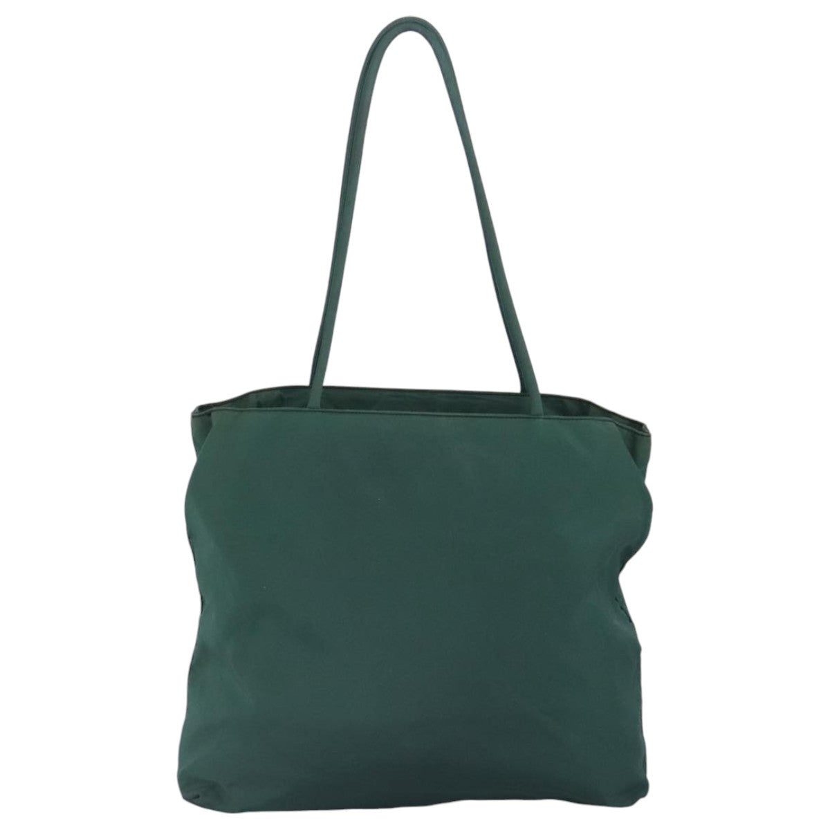 PRADA Tote Bag Nylon Green Silver Auth 97430 - 0