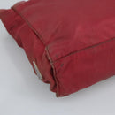 PRADA Hand Bag Nylon Red Silver Auth 97439-14