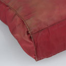 PRADA Hand Bag Nylon Red Silver Auth 97439-16