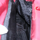 PRADA Hand Bag Nylon Red Silver Auth 97439-19