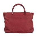 PRADA Hand Bag Nylon Red Silver Auth 97439-2