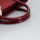 PRADA Hand Bag Nylon Red Silver Auth 97439-7